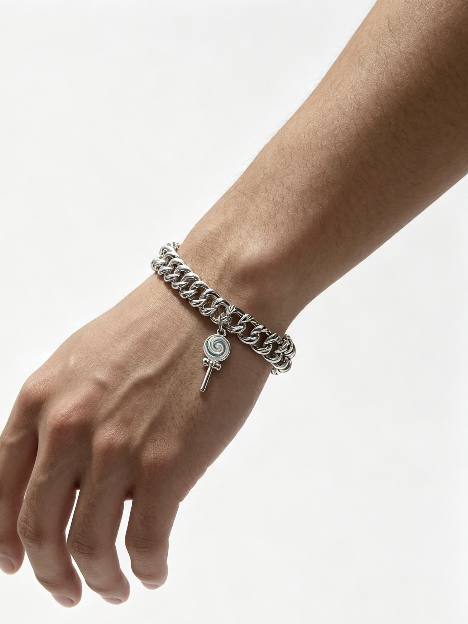 Tiffany & Co. Sterling Silver Bracelet with Lollipop Charm
